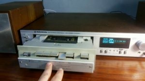Магнитофон приставка Radiotehnika МП 7301 стерео, демонстрация работоспособности