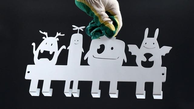 Ключница настенная «Монстрики, 8 крючков» RAL 9003 смотреть онлайн