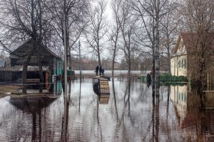 Уровень воды в реке в Тихвине поднялся до критической отметки / События на ТВЦ