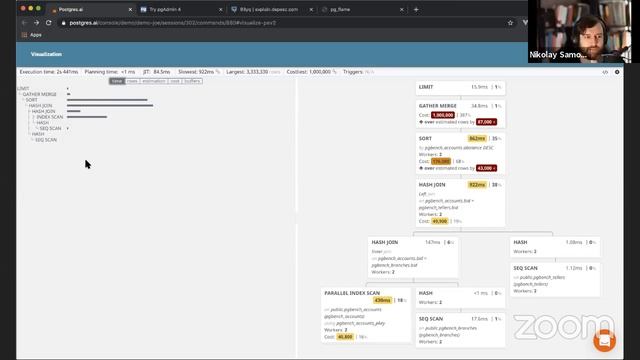 Postgres-вторник №21. Визуализация: explain.depesz, PEV2, pgAdmin, pg_flame, DBeaver EE смотреть онлайн