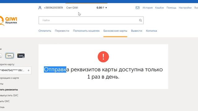 Обзор виртуальной карты Qiwi