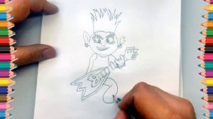 How to draw Barb - TROLLS WORLD TOUR - Step by step - Рисуем Барб из Троллей 2