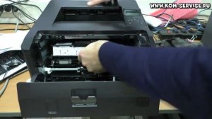 Как вытащить картридж из принтера HP LJ 400 / M401 / M425. Как вставить бумагу.