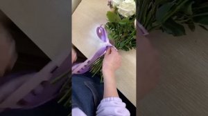 упаковка букета под ленту