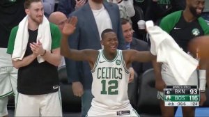 Daniel Theis lobs it up to Robert Williams for a BIG one-handed dunk!