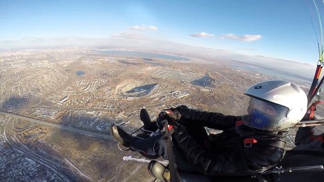Параплан в Челябинске. Полёты 23 октября 2016. смотреть онлайн