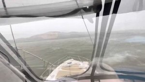 Шторм Тольятти. Попали в шторм на Куйбышевском водохранилище. 20.07.2021