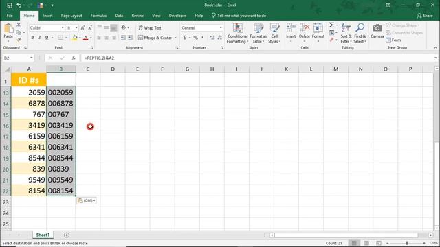 How to Add a Zero in Front of a Number in Excel - Tutorial