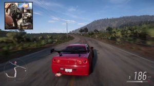 GTR 34 in Forza Horizon 5 / Steering Wheel Gameplay (NEW drift Camera)