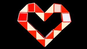 Сердце из змейки Рубика. Пошаговая инструкция