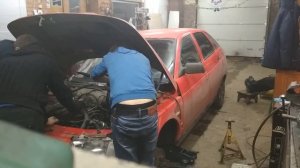 снятие мотора с ВАЗ 2112