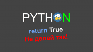 Не пиши return True в Python