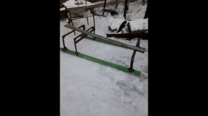 Легкие сани для лошади из пластиковой трубы