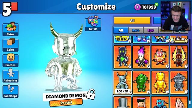 Top 10 RAREST Skins In Stumble Guys!