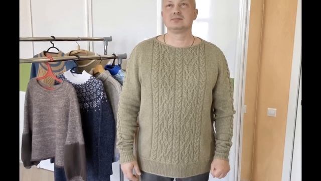 Мой вязаный гардероб. Как вязать на большие размеры. Джемпера мужа. #вязаныйгардероб #вязание