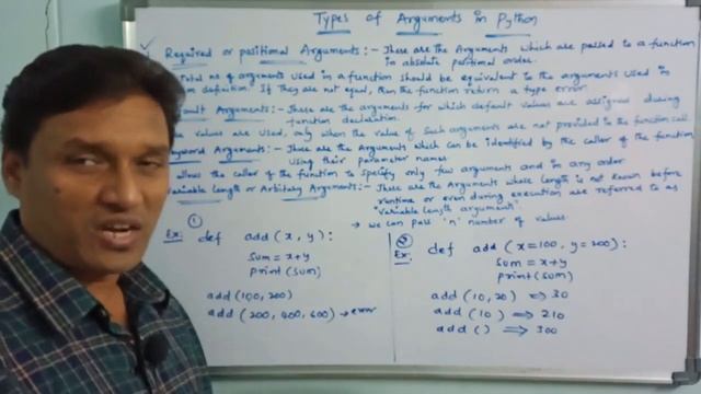 Types of Arguments in Python | Arguments(Default, Required, Keyword & Arbitary)| Functions | Python