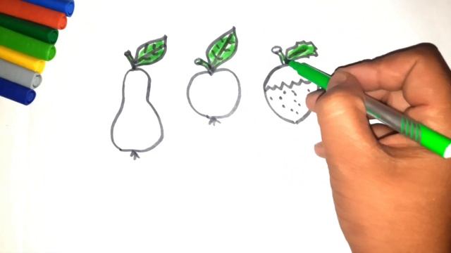 Bolalar uchun mevalarni chizish/Drawing fruits for children/Рисование фрукты для детей смотреть онлайн