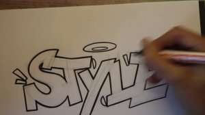 How to draw graffiti style letters (18th door)