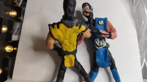 Mortal Kombat из пластилина скорпион против Саб зиро