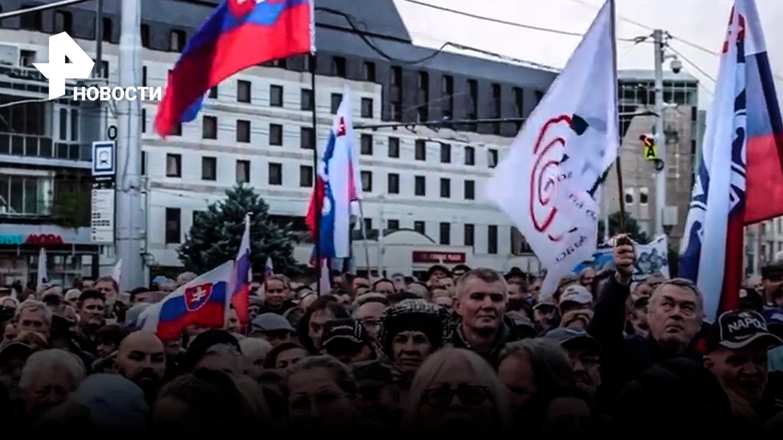 Против политики власти: в Словакии большой антиправительственный митинг / РЕН Новости