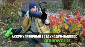 ОБЗОРЫ НА САДОВУЮ ТЕХНИКУ. Аккумуляторный воздуходув-пылесос Greenworks