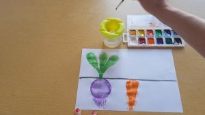 Рисунок "Овощи на грядке"