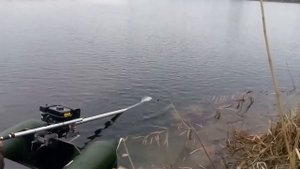 Лодочный мотор болотоход с забортным транцевым креплением