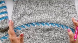 Джемпер на круглой кокетке для девочки.