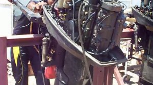 Yanmar outboard motor D27 test run
