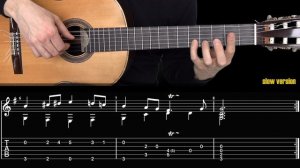 Bourrèe - Bach. Guitar Tutorial with Free TAB