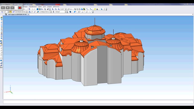 3D моделирование медной кровли 