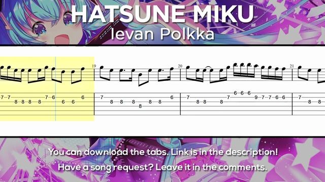 Hatsune Miku - Ievan Polkka Guitar Tutorial [TABS] (Easy) / Vibing Cat Meme Song Guitar Tabs смотреть онлайн