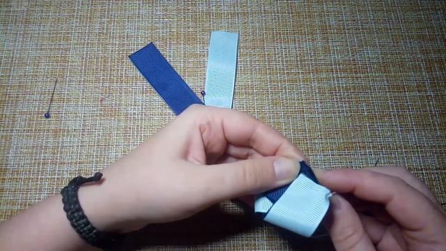 Простые бантики для волос из лент. Ни чего лишнего. Diy.Милые бантики. смотреть онлайн