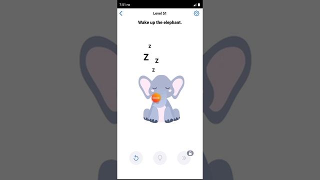 Easy game level 51 Wake up the elephant walkthrough