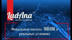 Фекальные насосы LadAna серия TAGLIERE: рабочие моменты