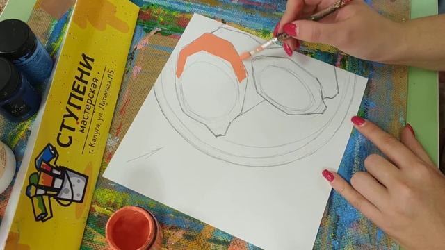 Рисуем яркие ЛИМОНЫ гуашью/акрилом вместе с детьми! Натюрморт от мастерской "Ступени" (Часть 1) смотреть онлайн