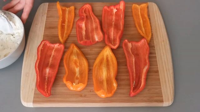 Фаршированный перец с беконом из духовки. Gefüllte Paprika mit Bacon. Recipe for Bacon-Wrapped.