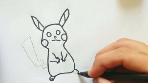 How to draw a cute pikachu for kids/Как нарисовать милого пикачу для детей #picachu #drawing #rasm