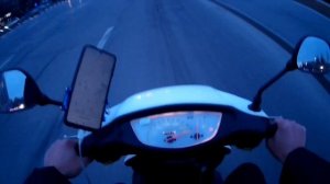 Покатушки на Хонда Дио 34 по НОЧНОМУ городу от первого лица