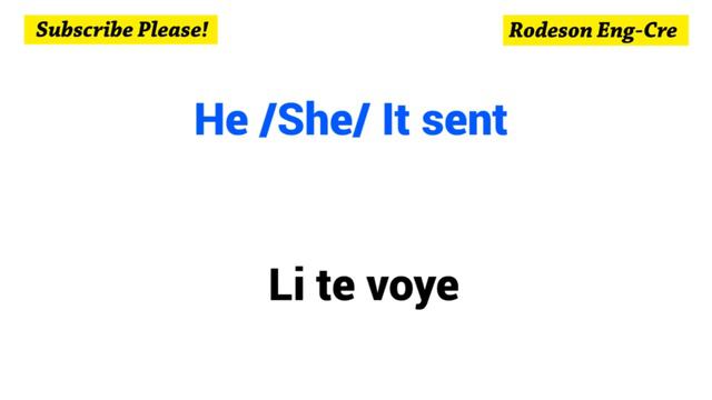 To send  Voye  Simple Present Simple Past Simple Future and Conditional