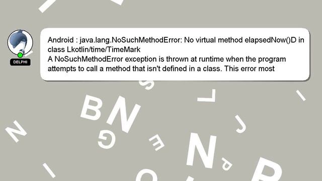 Android : java.lang.NoSuchMethodError: No virtual method elapsedNow()D in class Lkotlin/time/TimeMa смотреть онлайн