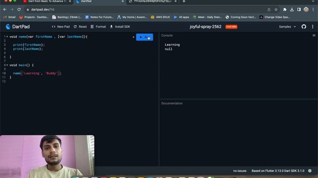 Optional Parameters in dart. #day14 смотреть онлайн