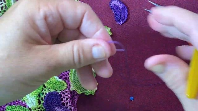 Вяжем мотив-пейсли для ирландского кружева. Вязание крючком.Обвязка-рачий шаг. Crocheting lace смотреть онлайн