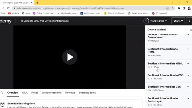Udemy Fullstack Web Development course review 2022