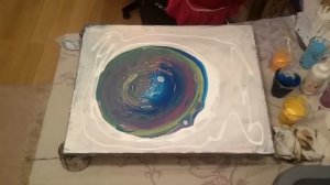 Акриловая заливка, техника рисования Fluid Art жидким акрилом. Абстракция