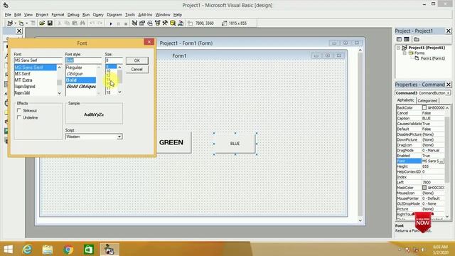how to change background color in visual basic 6 0/Change form background color randomly  (hindi)