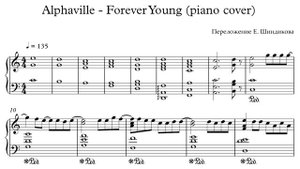 Ноты Alphaville - Forever Young (piano cover)