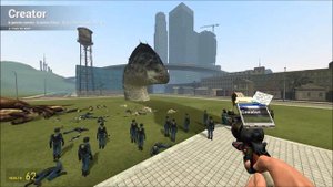 TUROK Dinosaurs VS Fallout Security NPC Fight Garry's Mod