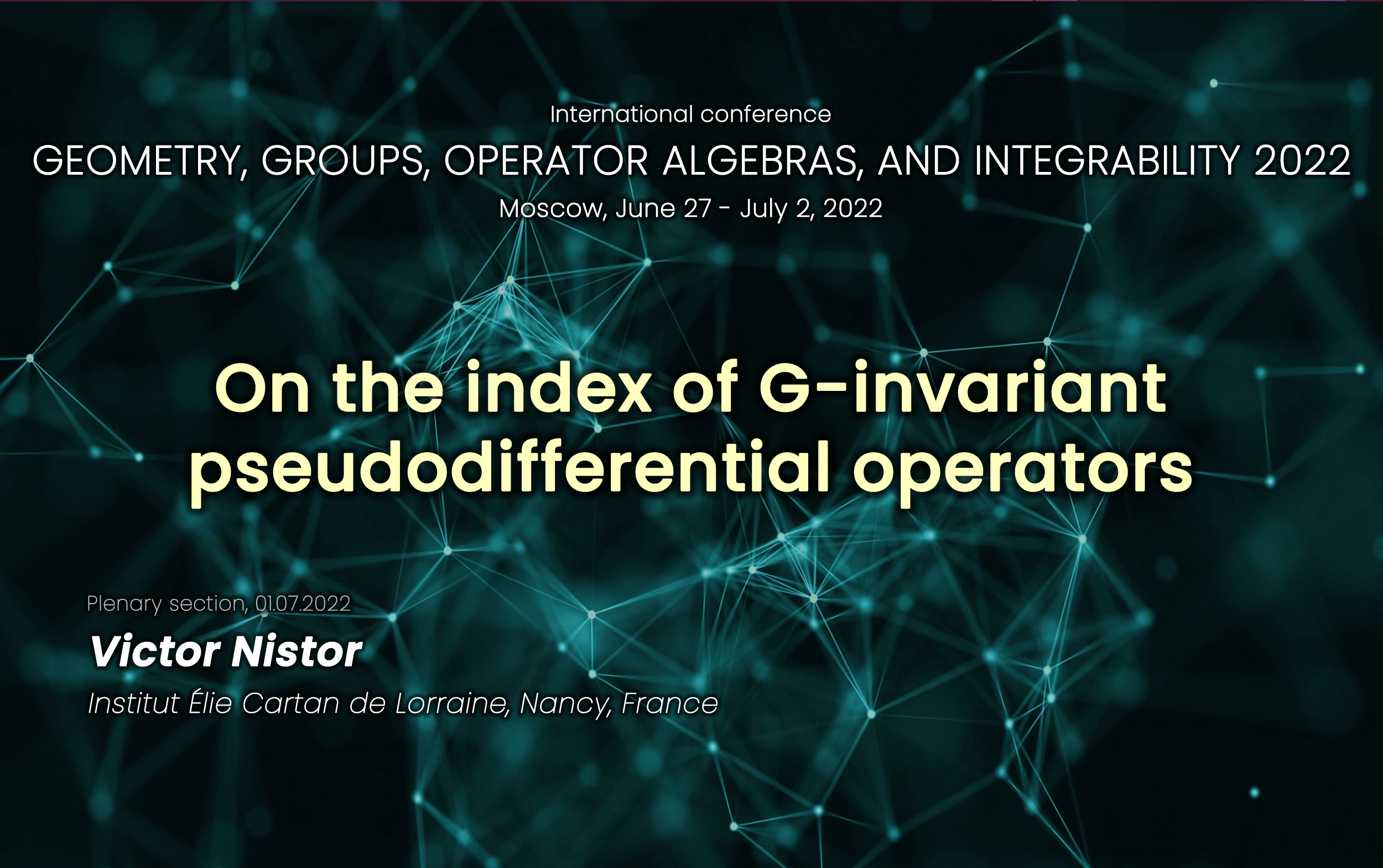 On the index of G-invariant pseudodifferential operators