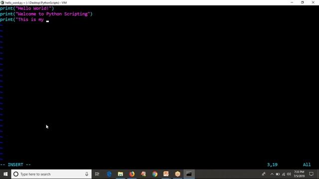 6.Complete Python Basics for Automation-- Python First Script "Hello world"
